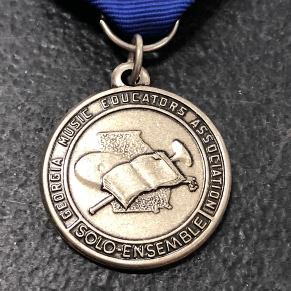 🎀 3 for 10.00 Georgia Music Educators Association Solo-Ensemble Medal Ribbon - Picture 1 of 3